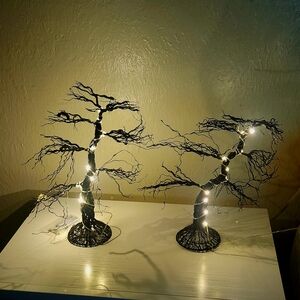 Source Unknown Black Wire Tree Lights